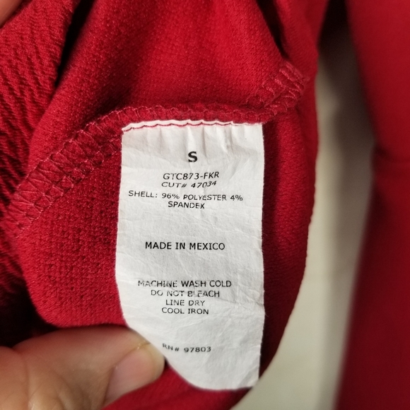 •SOLD• Red Boho Peasant Top Bell Sleeves Back Zipper Wmn's Size S - Picture 4 of 4